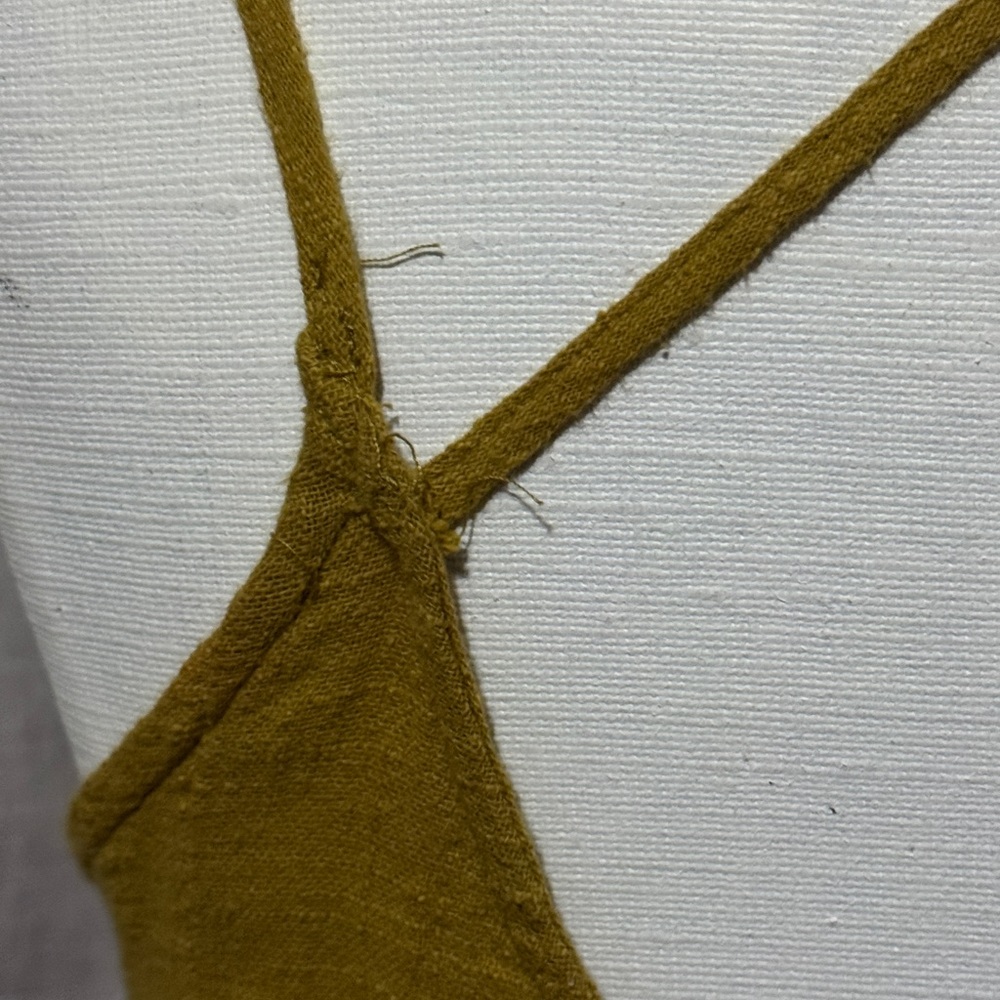 100% Cotton Lush Brand Skater Style Strappy Dress-Sz S-Chartreuse-GUC - Picture 12 of 16